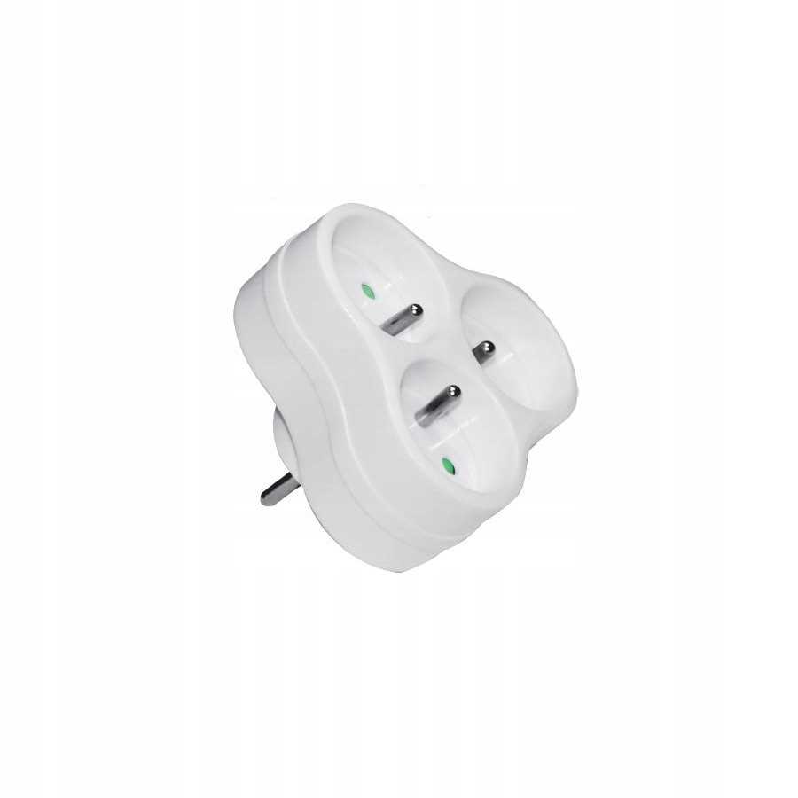 Rozgałęźnik 3Gn Z/U Okrągły 16A Elektro Inq