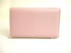 Authentic BVLGARI Light Pink Leather Logo Clip 6 Pics Key Chain #b031  Open Box