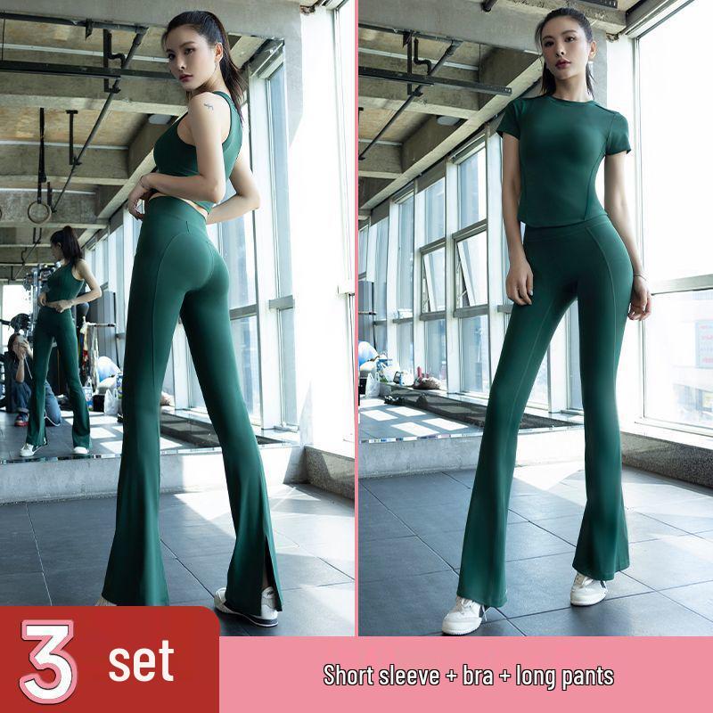 Conjunto de Fitness de Verano de Alta Gama para Mujer - Secado Rápido para Yoga y Pilates - Ropa Exterior de Manga Corta