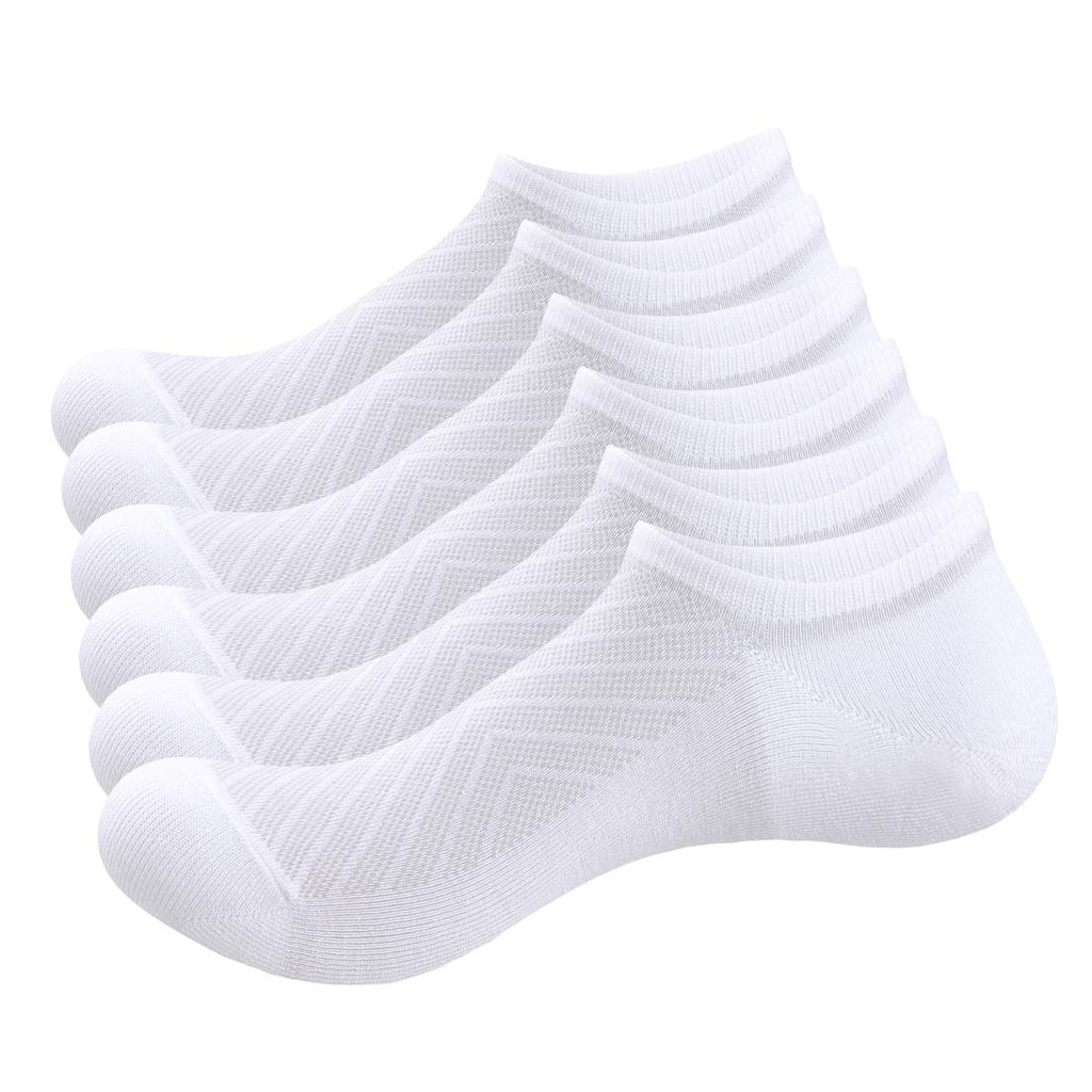 YUEDGE Mens No Show Socks Anti Odor Lightweight Thin Invisible Bamboo Socks For Men Size 37-46, 6 Pairs