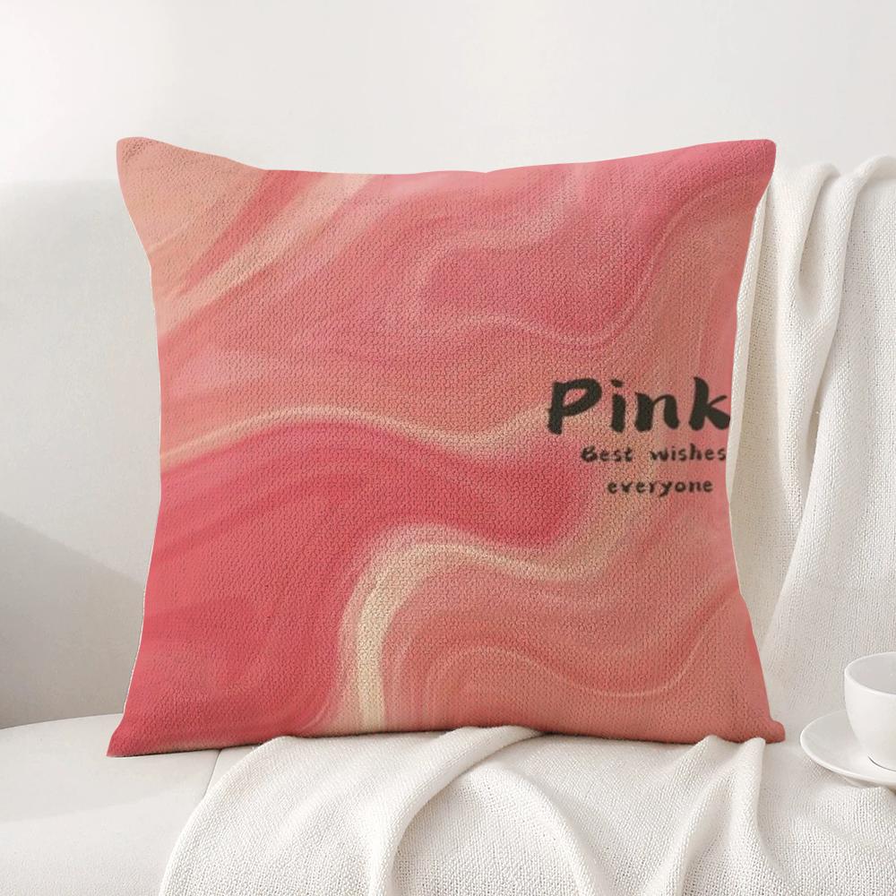 Colorful Marble Pattern Cushion Cover Natural Linen Organic Fabric DoubleSided Printing Sofa Home Decor Breathable Bed Pillow