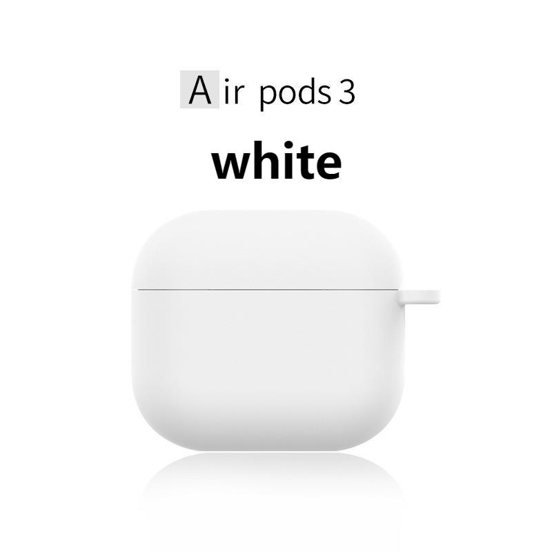 

Силиконовый чехол для наушников Apple AirPods 3, чехол для беспроводных наушников Bluetooth Airpods 3, защитный чехол, аксессуары For Airpods3 белый