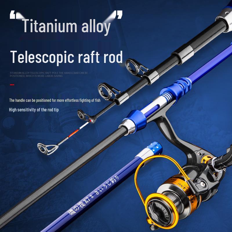 Telescopic Carbon Fiber Sea Fishing Rod - Long Cast Raft Rod with Lure 