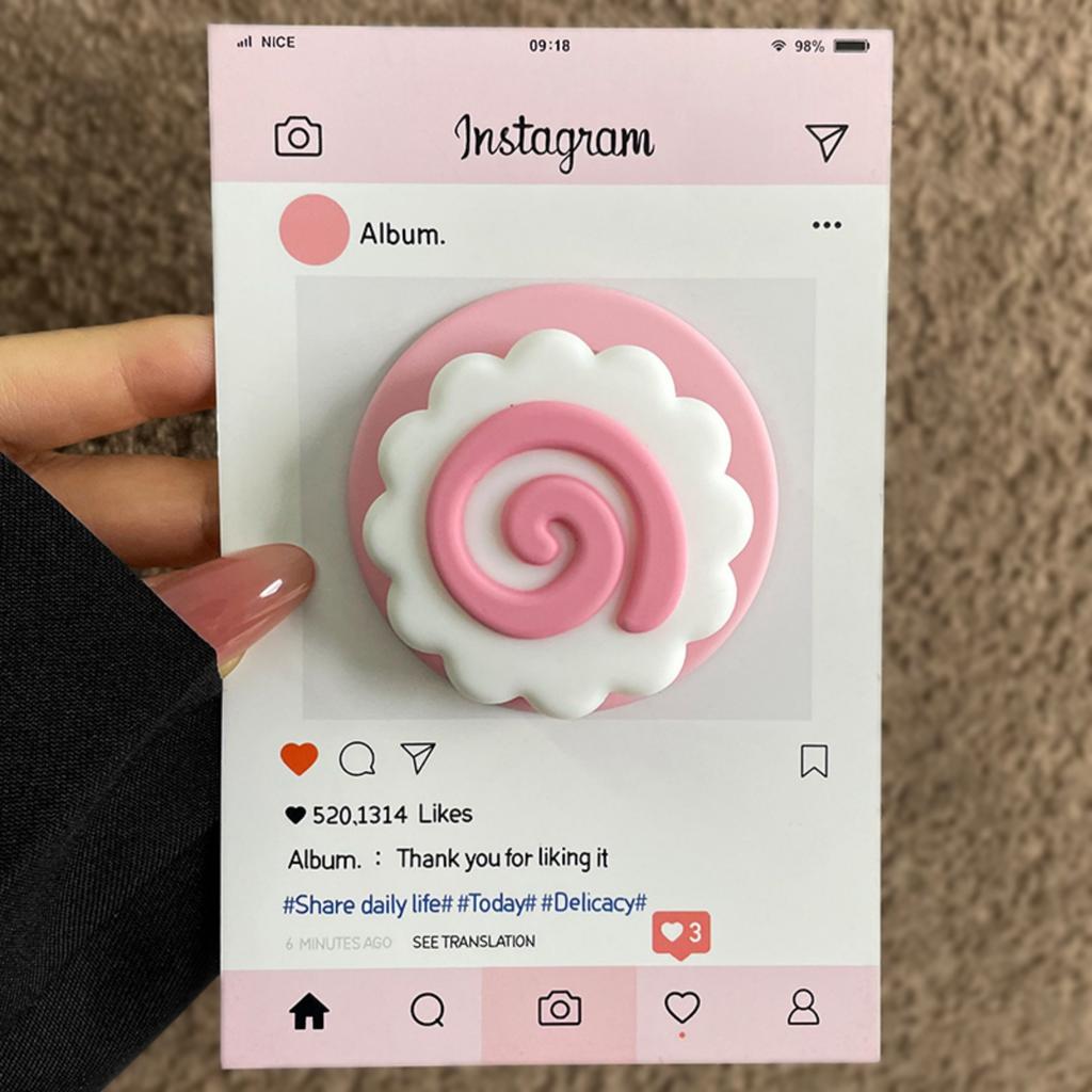 Cute 3D Big Donut Magnetic Silicone Phone Grip For iPhone 17 16 15 13 12 Pro Max Finger Bracket Holder 5