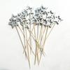 100/50 Pezzi Spiedini Usa e Getta in Bambù Bianco Perla per Matrimonio, Stuzzicadenti in Legno per Cocktail, Spiedini Forchetta per Frutta e Snack, Stoviglie per Feste di Matrimonio