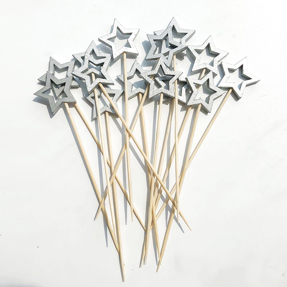 100/50 Pezzi Spiedini Usa e Getta in Bambù Bianco Perla per Matrimonio, Stuzzicadenti in Legno per Cocktail, Spiedini Forchetta per Frutta e Snack, Stoviglie per Feste di Matrimonio