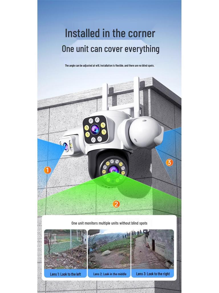 4G 360° HD Night Vision Wireless WiFi Home & Outdoor Monitoring Camera