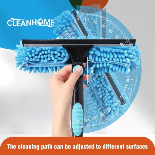 CLEANHOME Water Drainer, Squeegee, Glass Wiper, Condensation Remover, High-Speed ??Cleaning, 166cm Extendable, for Cleaning Glass, Walls, Mirrors, Cei