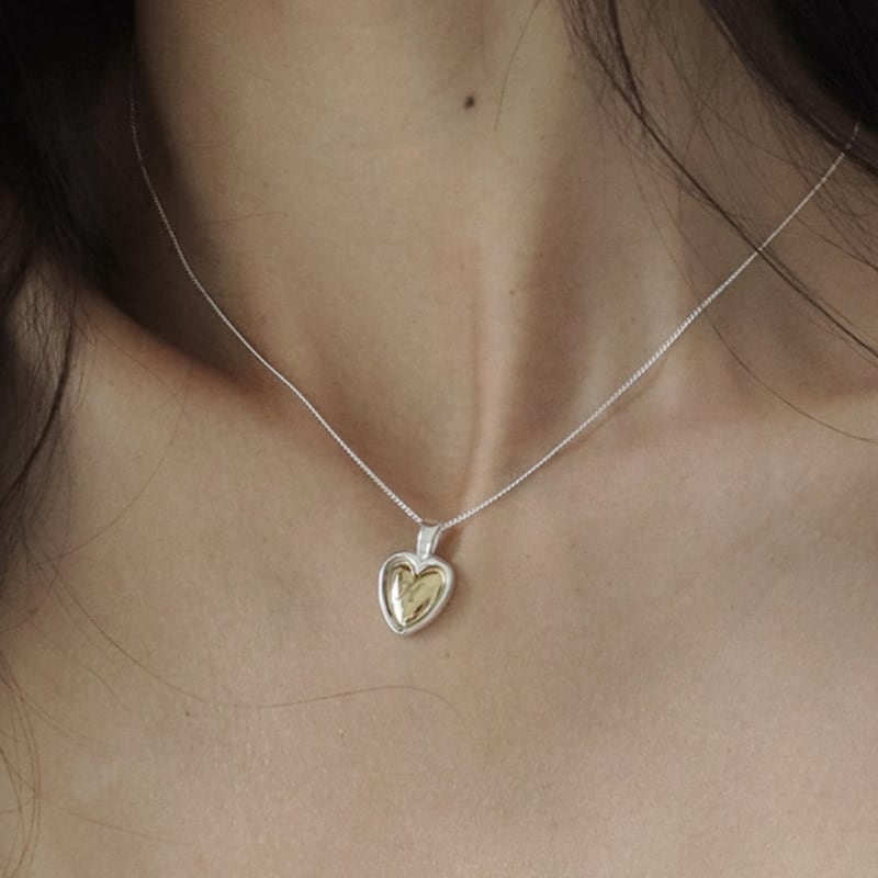

VINOOM heart volume necklace Silver - Silver Heart
