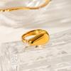Titanium steel ring, unique exaggerated stainless steel cast ring, vacuum electroplated open ring, fade-resistant