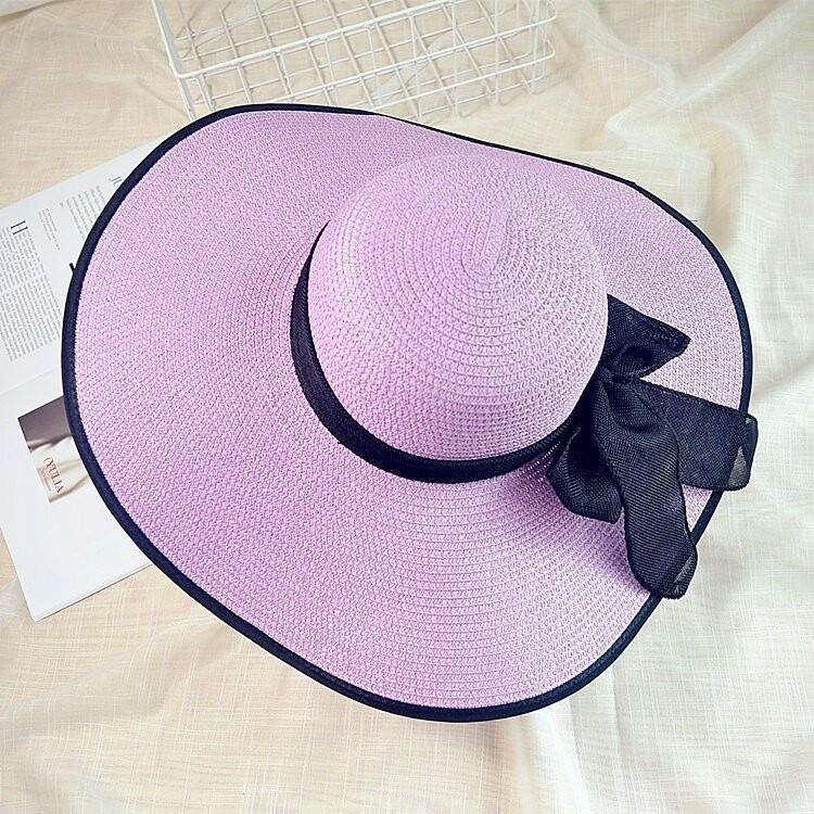 oversized brim straw hat women's summer sun protection visor straw hat seaside beach hat travel sun hat vacation style