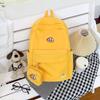 Simple Printed Letter Student Backpack With Coin Purse For Activities Casual