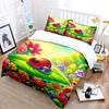 3pcs Ladybug In Colorful Garden Print Bedding Set 1 Duvet Cover 2 Pillowcases for Adult and Children Luxury Gift Full Size
