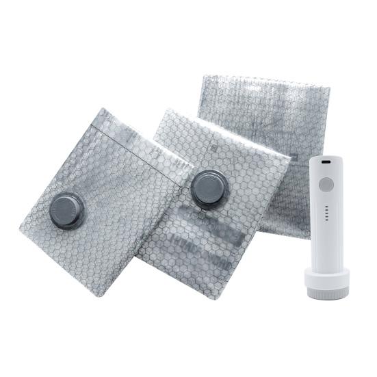 Vacuum Compression Bags with Rechargeable Air Pump Travel Storage Bag Fast Compression Packing Bags for Luggage Suitcase Clothes