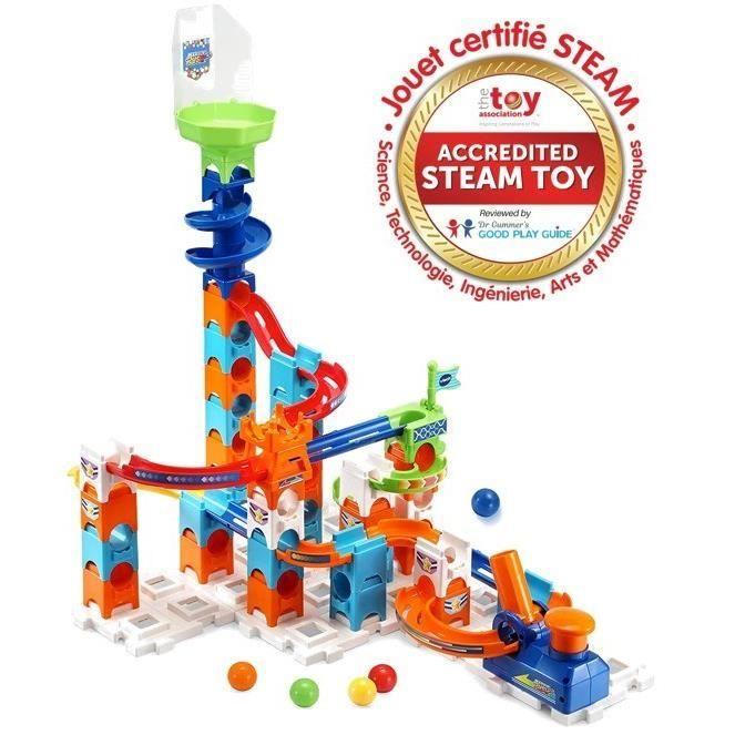Circuit à billes vtech marble rush - adventure set s100 - 61 pièces et 5 marblebilles incluses