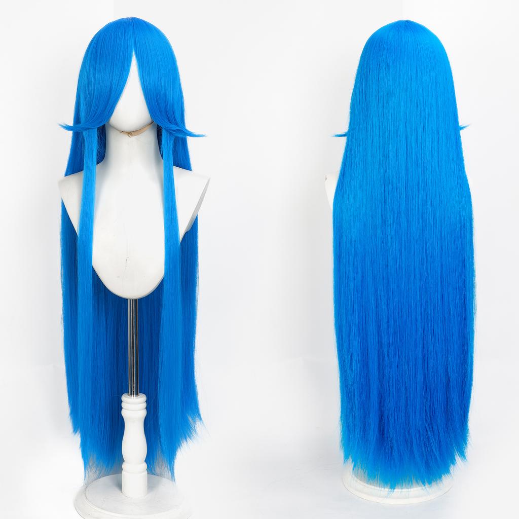 Parrucca Cosplay Lunga Dritta 100CM Multicolore Rosa Biondo Nero Parrucca Costume Anime Parrucca Cos Sintetica Universale Parrucca per Uso Quotidiano Feste