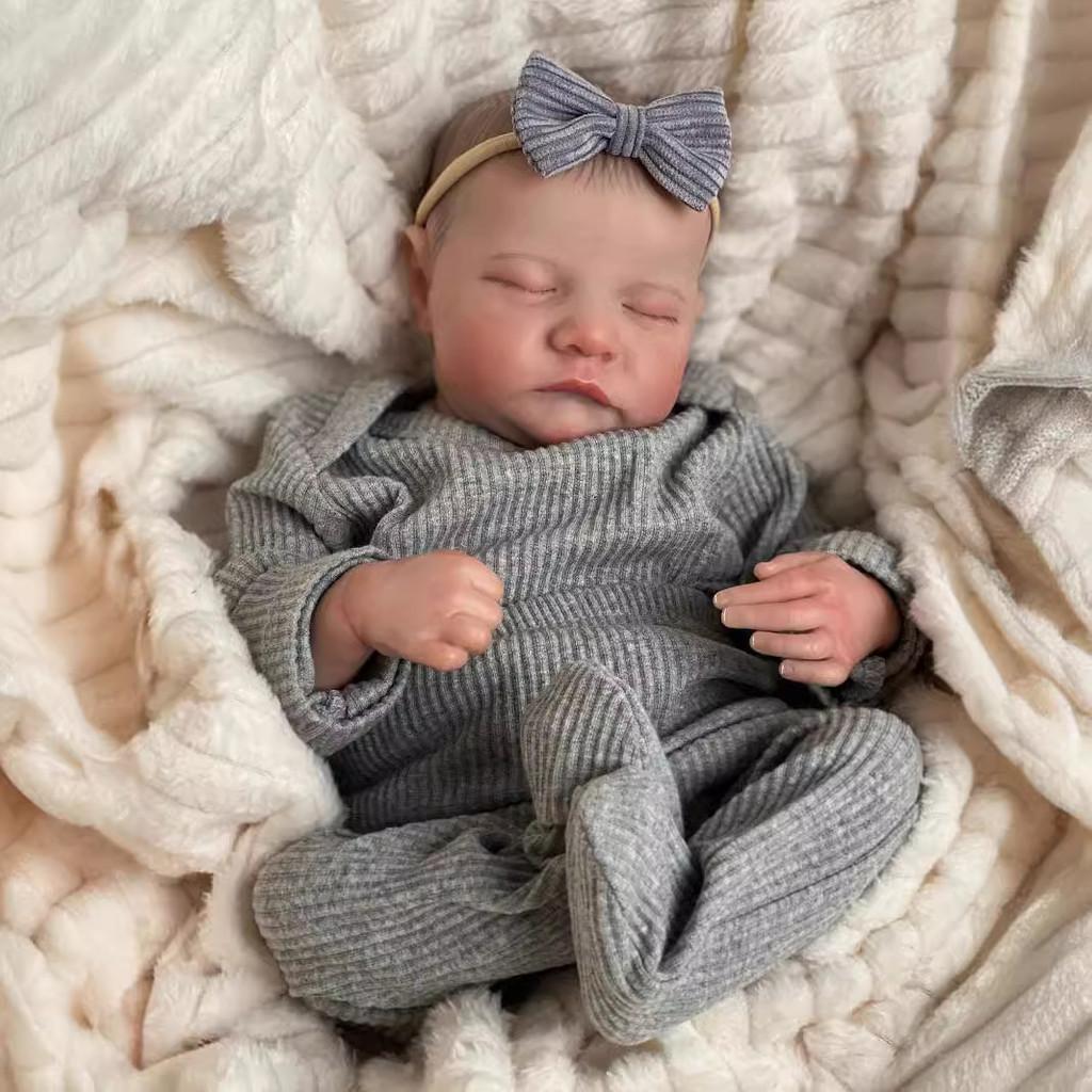 Wiedergeborene Puppe Silikon Baby Kleinkind Realistisch Geschenk Für Sammler