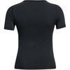 Under Armour Slim Fit Solid Color Crew Neck Short Sleeve Regular T-Shirt Women Tops Black 1379149-001