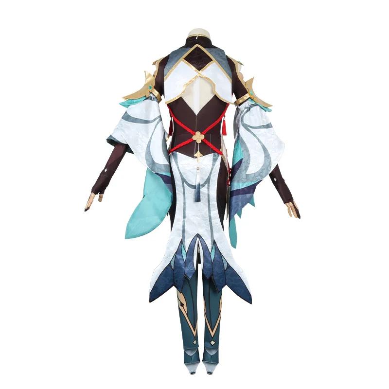 Shenhe Cosplay Game   Costume Anime  Cosplay Uniform Wig Sexy Women's Bodysuit Halloween Costume