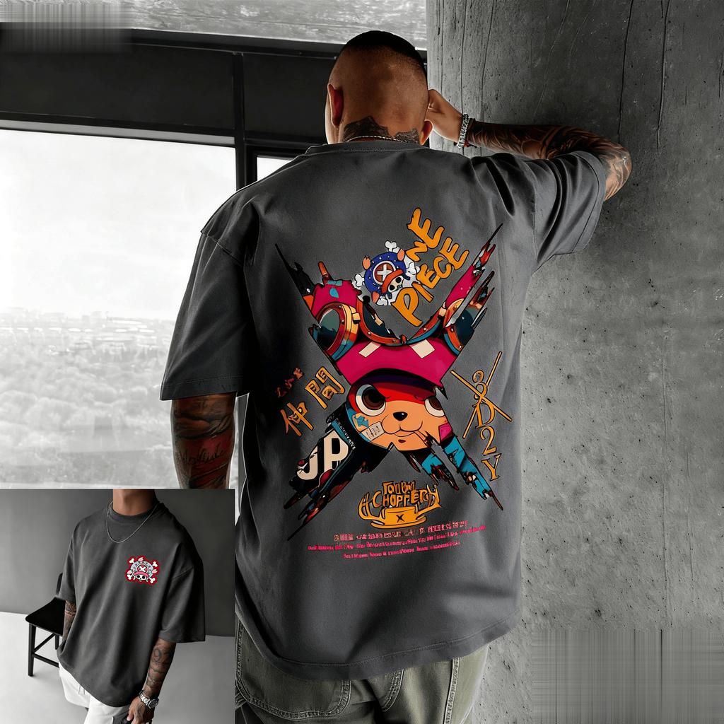 New Chopper T Shirt Men Women Cotton Short Sleeve Tee Summer Cartoon Graphic Streetwear Casual Top Oversized Y2k