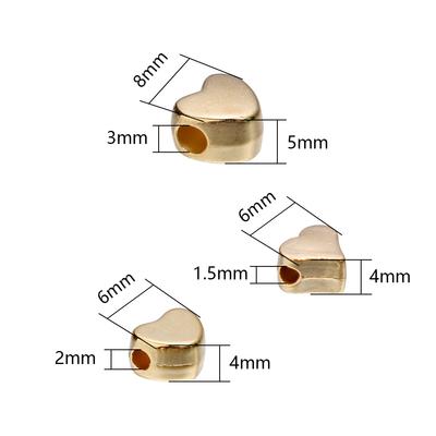100 Stück/Los CCB Herzperlen Horizontale Bohrung Liebesherz Lose Abstandshalterperlen Für DIY Schmuckherstellung Armbänder Halsketten Zubehör