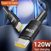 120W Dual Type-C Fast Charging PD Cable for Apple 15/16 and Huawei Laptops/Car Chargers