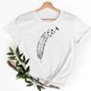 Tee Shirt T Fish Watercolor Printing Women Casual Fashion Tshirt Top Female Lady Clothes Short Sleeve Graphic T-shirts
