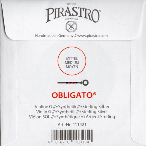 Violin Obbligato String Set: E (Gold), A, D, G Strings, E String: Loop