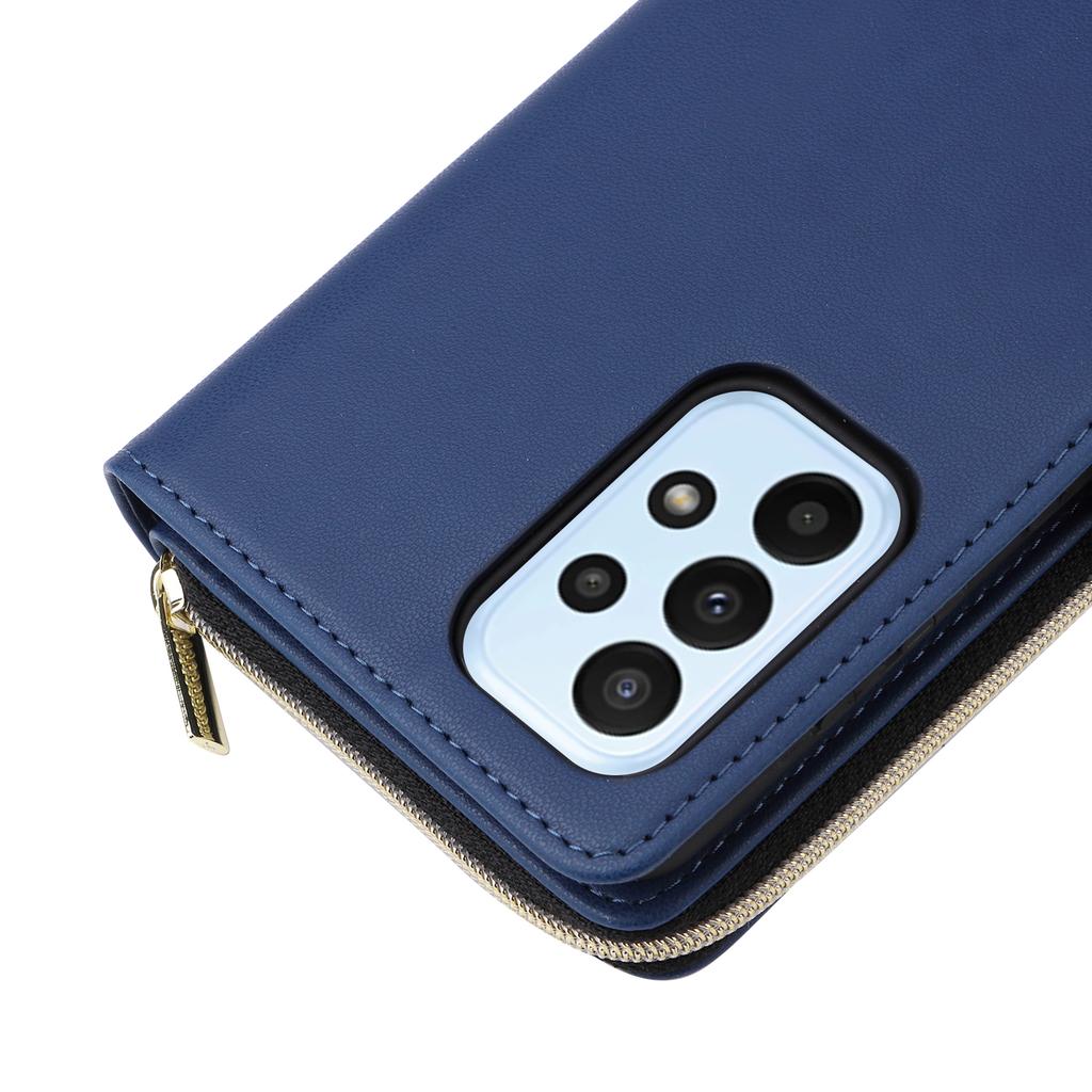 R20 Für Samsung Galaxy A23 4G/A23 5G (Globale Version) Lederhülle Reißverschlusstasche Ständer