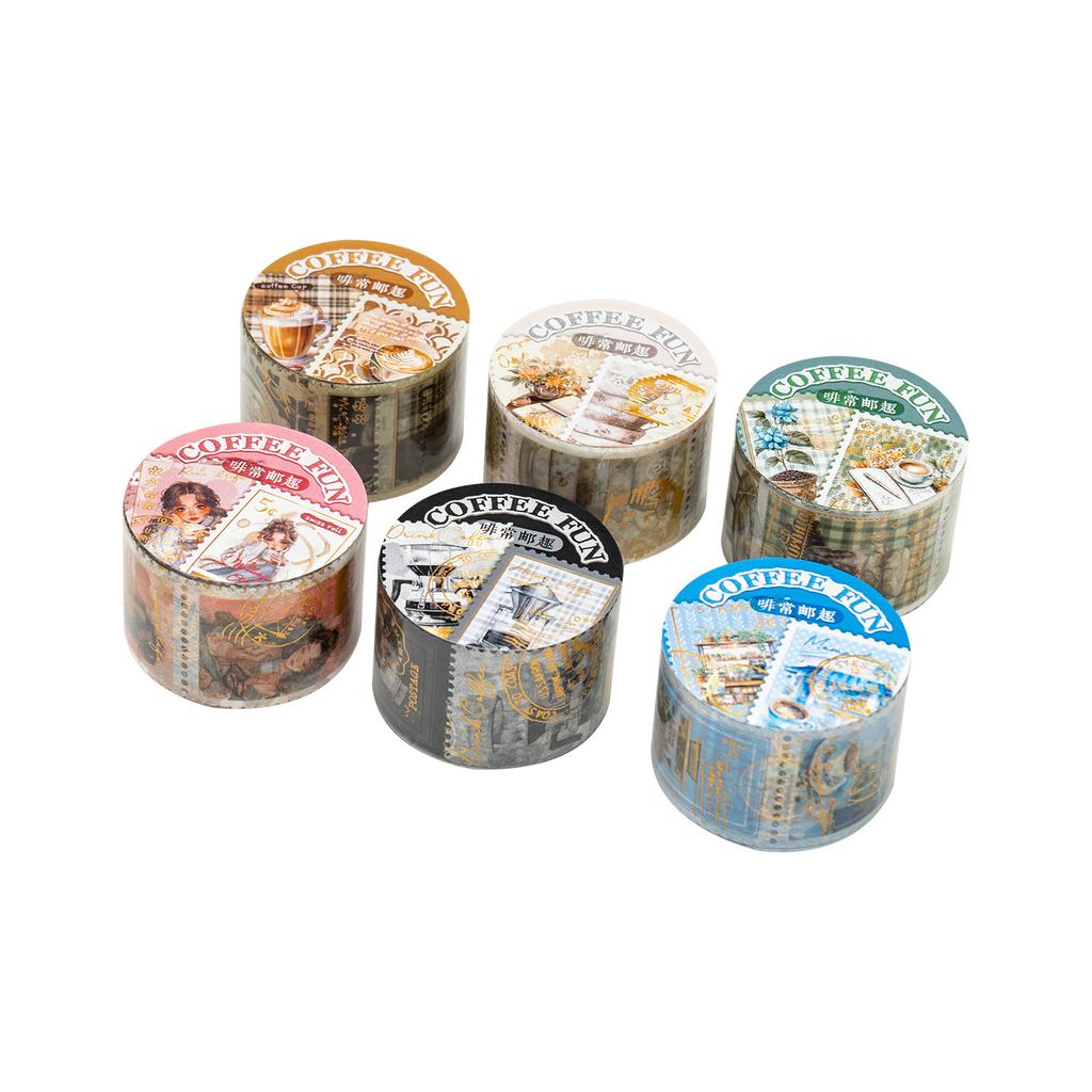 1pcs/1lot Decorative Adhesive Tapes Coffee is always a fun post Junk Journal Japanese Masking Scrapbooking Stickers