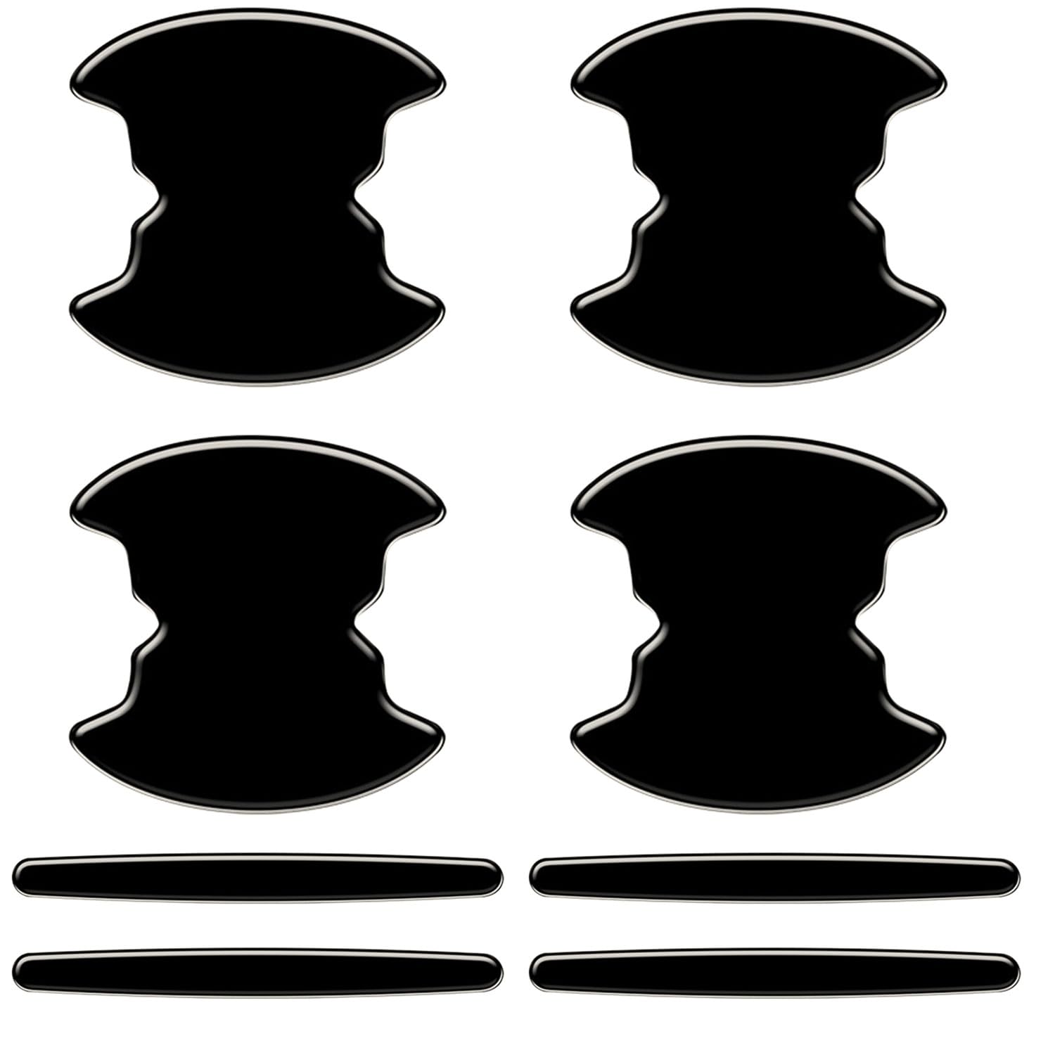 

XuJJunB 8pcs Door Handle Protectors Scratch Seal Sticker Cover Protective Film Car Door Scratchproof чёрный
