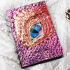 A20F-2Pcs DIY Book Cover Crystal Epoxy Resin Mold Dragon Eye Notebook Case Mirror Silicone Mold