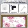 Leowefowa Mother's Day Light Banner 16x7ft Pink Floral Garage Door Decor