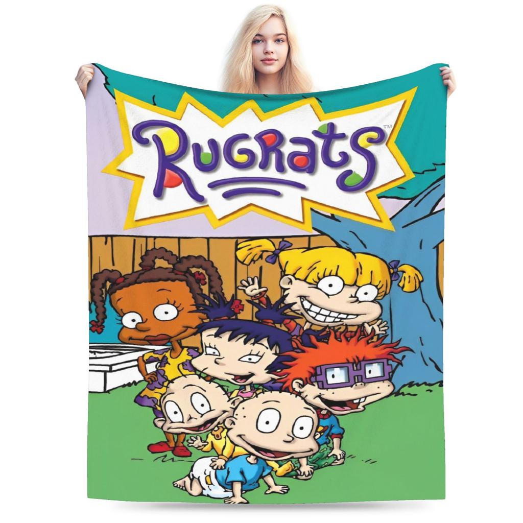 Relax Rugrat Pile Up Anime Cartoon Kids Blanket Merch Sofa Decorative  Throw Blankets Soft Velvet for Travel