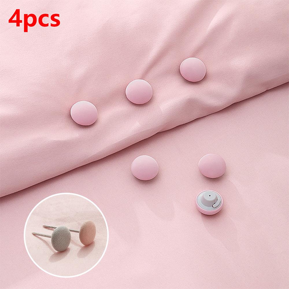 4ks držák na prošívanou deku s houbami, macaron, protiskluzová prošívaná deka, klip na deku, jeden klíč k odemčení přikrývky, klip na držák prostěradla