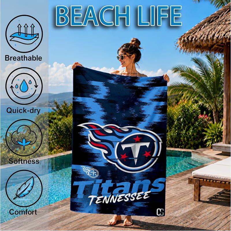 Tennessee Logo Art Beach Towel, Microfiber Beach Towel, Perfect For Pool, Beach, Travel, Home Decor Beach Party Fan Gifts