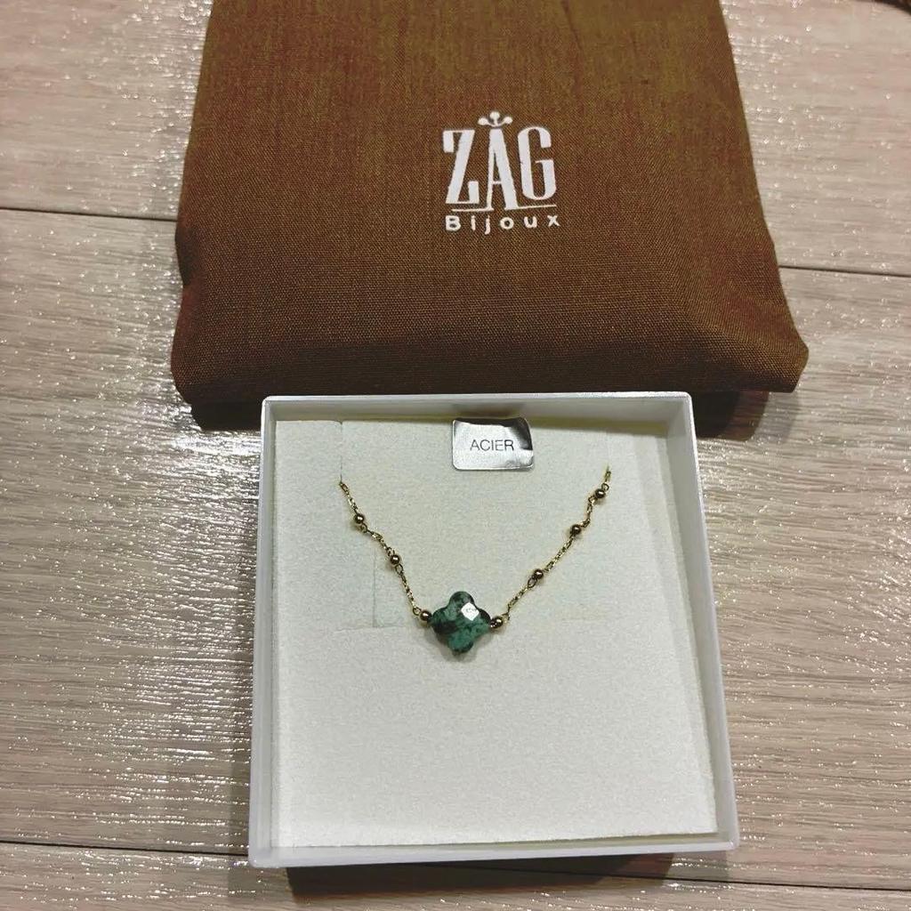 Used ZAG Bijoux Flower Necklace French Brand