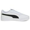 Puma Carina 2.0 White Black Women Sneakers Silver 385849-07