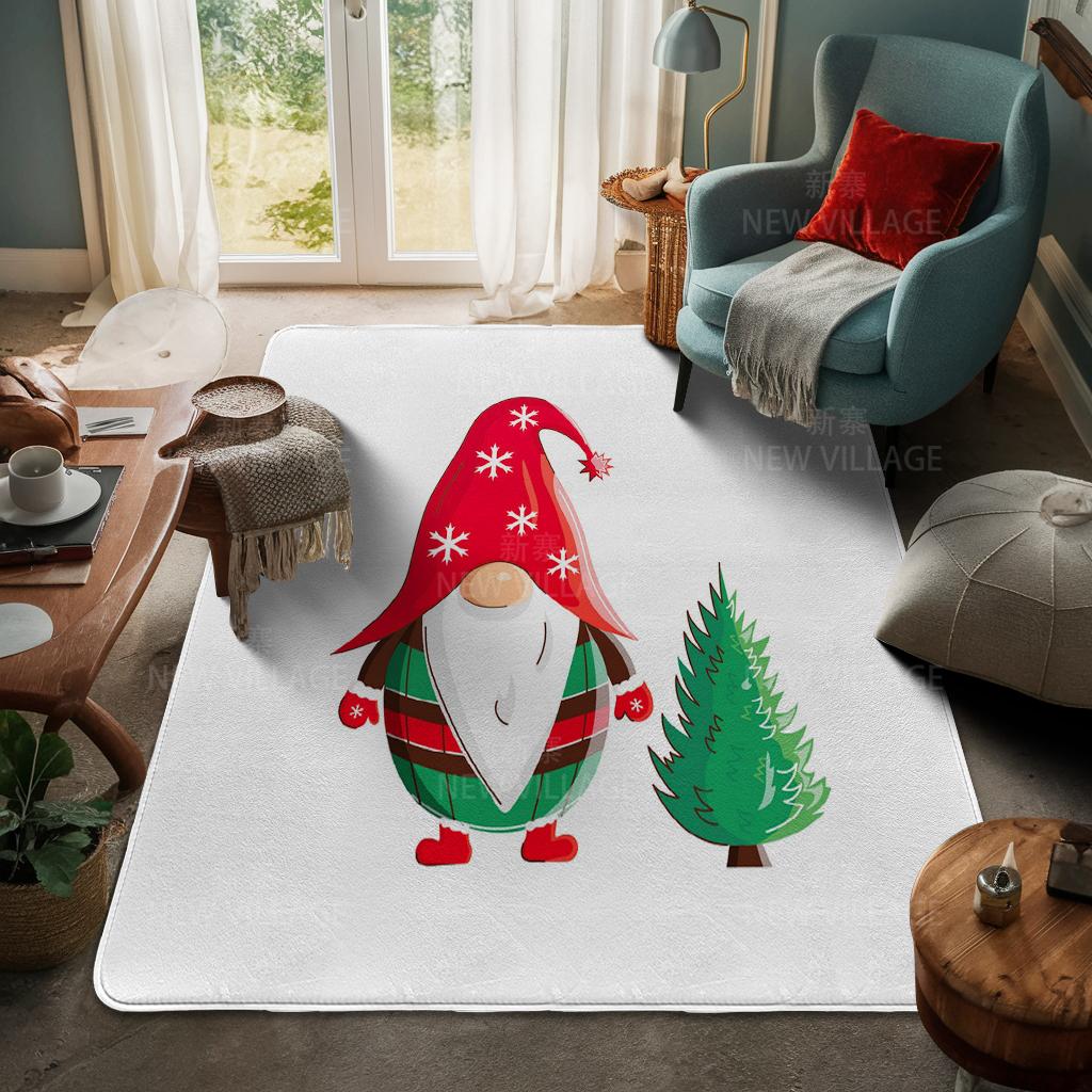 House Entrance Carpet Home Door Mat Living Room Bath Foot Bathroom Non-slip Water Absorption Rugs Bath Merry Christmas Winter