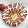Floral Printed Fan Sun Hats Foldable Bamboo Sunscreen Cap Women Sunhat Folding Fan Hat  for Travel
