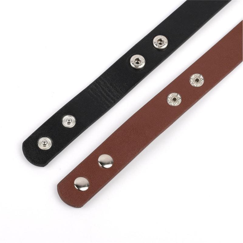 2pcs Lady Shoulder Bag Button Four Button Replacement Strap Button Four Button Bag Belt Detachable PU Leather Handles