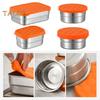 Stainless Steel Snack Containers for Kids Leak Proof Toddler Food Container with Silicone Lids Stackable Metal Lunch Box for School And Daycare