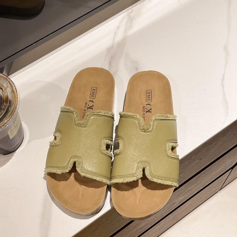 Thick-soled Slippers Women's Summer Wear New Shoes Versatile One-word Cool Slippers