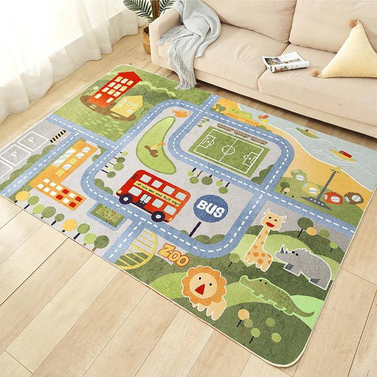 Fun Children Jumping House Carpet Digital Game Door Mat Home Bedroom Living Room Non Slip Floor Mat Warm Home Decoration