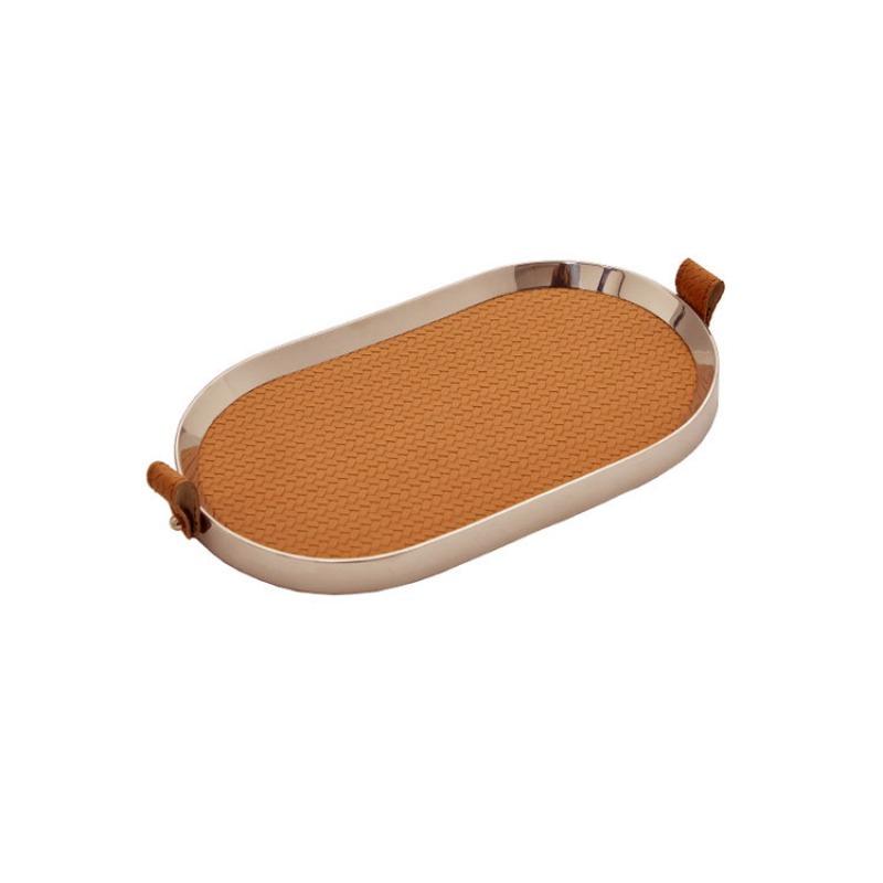 Modern Storage Trays Desktop Leather Storage Trays Living Room Snacks Organize Plate Simple Entrance Hall Key Organize Plate