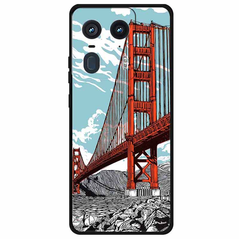 

For Motorola Moto X50 Ultra 5G/Edge 50 Ultra 5G Case Pattern Printing Soft TPU Cell Phone Cover Golden Gate Bridge