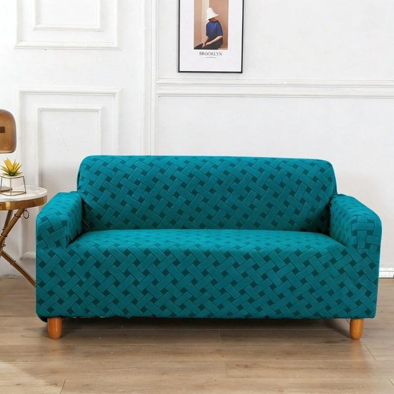 

1/2/3/4 Seater Stretch Jacquard Sofa Cover Washable Pet Friendly Anti-Slip Furniture Protector for Living Room Furniture Decor 1-Seat 90-140cm