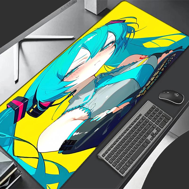 Hatsune Miku Theme Premium Non-slip Mouse Pad with Stitched Edges,Durable Rubber Material,for Desktop & Gaming Great Gifts