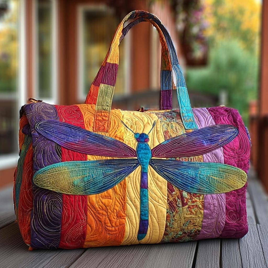 Dragonfly Series 3D Printed Women's Travel & Yoga Handbag