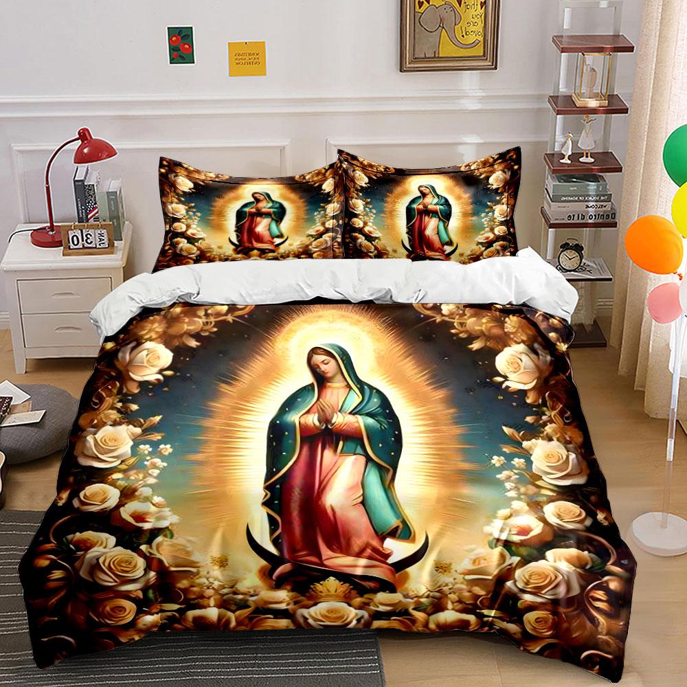 

Religious figure with roses. Bedding sets Duvet cover sets Duvet covers Pillowcases(1 * Duvet Cover 2 * Pillowcases without duvet insert) 135x200cm
